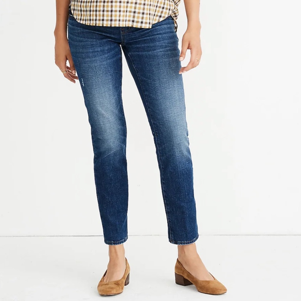 Madewell Maternity side panel slim boyjean adjustable edition